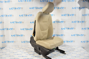 Passenger seat Ford Fusion mk5 13-14 without airbag, electric, non-working, titanium, beige leather,