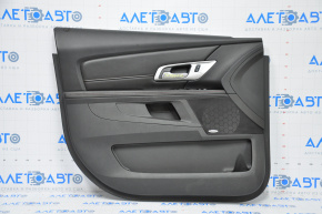 Door trim card front left GMC Terrain 12-17 black with black insert leather, armrest leather with red stitching, Pioneer