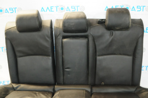 Rear seats, 2nd row, Honda Civic X FC 16-21, 4d leather, black, 3-piece