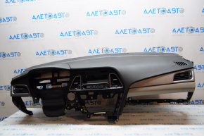 Torpedo front panel without AIRBAG Hyundai Sonata 15-17 gray inlay visible airbag contact scratch