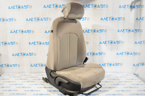 Passenger seat Hyundai Sonata 15-17 without airbag, mechanical, cloth gray