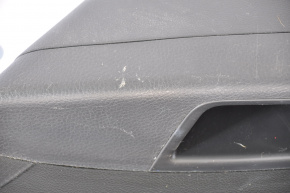 Door trim card rear right Hyundai Veloster 12-17 black with black insert plastic, armrest plastic, scratches