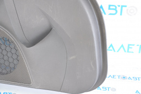 Door trim card rear right Hyundai Veloster 12-17 black with black insert plastic, armrest plastic, scratches