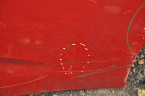 Quarter wing rear left Hyundai Veloster 12-13 pre-rest red without sunroof pokes scratches