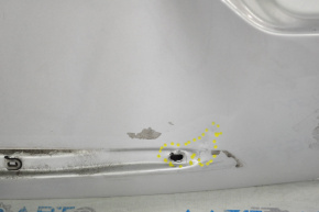 Trunk lid Infiniti Q50 14-17 silver K23, torn near the fastenings of the molding of the butt