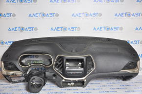 Torpedo front panel without AIRBAG Jeep Cherokee KL 14-23 black shot, scratches