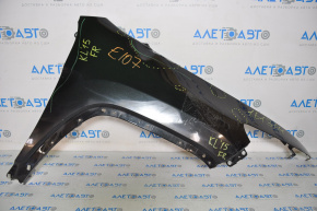Front right wing Jeep Cherokee KL 14-18 black PXR, bent, bumpers