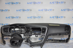 Torpedo front panel without AIRBAG Kia Optima 14-16 black shot pressed under the forehead