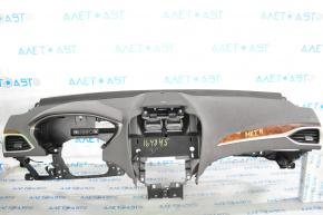 Torpedo front panel without AIRBAG Lincoln MKZ 13-20 black THX, scratches, butt, without plugs