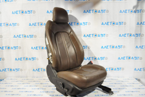Passenger seat Lincoln MKZ 13-16 without airbag, electric, heated, brown leather