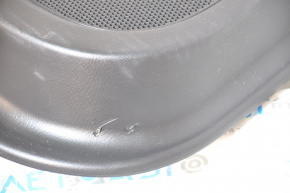 Door trim card rear left Mazda3 14-16 BM black with black insert cloth, armrest plastic, scratches