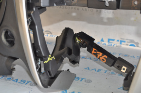 Torpedo front panel without AIRBAG Nissan Altima 13-18 black bent plastic, creases, scratches