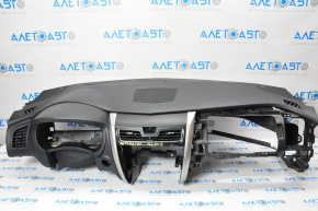 Torpedo front panel without AIRBAG Nissan Altima 13-18 black bent plastic, scratches