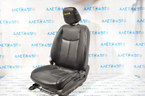 Driver's seat Nissan Leaf 13-13 without airbag, mechanical, heated, leather black