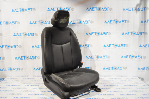Passenger seat Nissan Leaf 13-13 without airbag, mechanical, heated, leather black