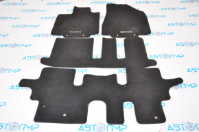 Set of floor mats for Nissan Pathfinder 13-20, black cloth