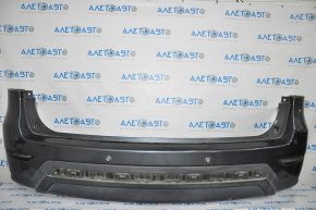 Bare rear bumper Nissan Pathfinder 13-16 pre-restored for parking sensors, black, upper guide broken