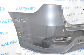 Bare rear bumper Nissan Pathfinder 13-16 pre-restored for parking sensors, black, upper guide broken