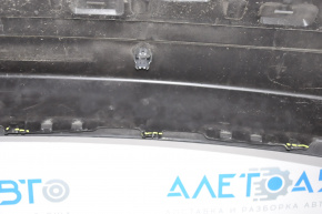 Bare rear bumper Nissan Pathfinder 13-16 pre-restored for parking sensors, black, upper guide broken