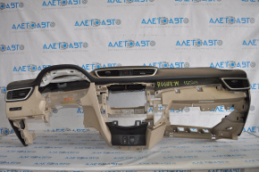Torpedo front panel without AIRBAG Nissan Rogue 14-20 beige, scratches