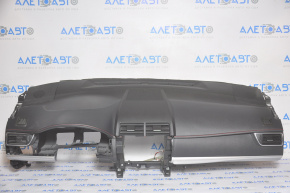 Torpedo front panel without AIRBAG Toyota Camry v55 15-17 usa red stitching, pressed, worn steering wheel pad