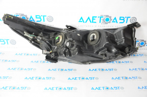Headlight front left Toyota Highlander 14-16 naked dark, broken fastener