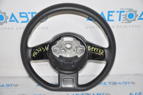 Naked steering wheel VW Beetle 12-19 rubber black, with black overlay without buttons