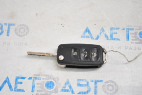 VW Beetle Key 12-16 19Crooked Scratches Crumpled Buttons