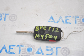 VW Beetle Key 12-16 19Crooked Scratches Crumpled Buttons