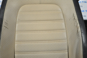 Driver's seat VW CC 08-17 without airbag, electric, black leather with beige insert, cracked leather