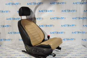 Passenger seat VW CC 08-17 without airbag, electric, leather black with beige insert