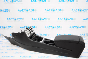 Central console with armrest and cup holders for VW CC 08-17, black leather