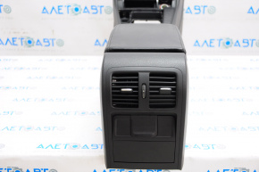 Central console with armrest and cup holders for VW CC 08-17, black leather