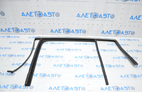 Upper rear left door molding for VW Tiguan 09-17, chrome, with glass seal