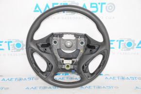 Steering wheel bare Hyundai Sonata 11-15 black plastic, without buttons and overlays