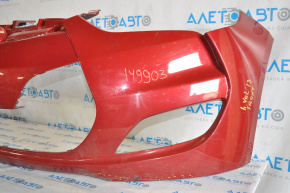 Front bumper bare Hyundai Veloster 12-17 red, scuffs,