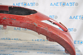 Front bumper bare Hyundai Veloster 12-17 red, scuffs,