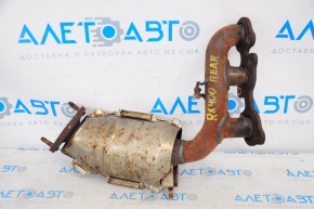 Rear exhaust manifold with catalytic converter for Lexus RX400h 2006-2008, rusty, with protection