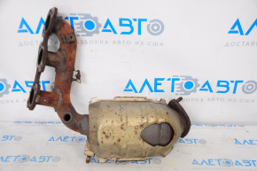 Rear exhaust manifold with catalytic converter for Lexus RX400h 2006-2008, rusty, with protection