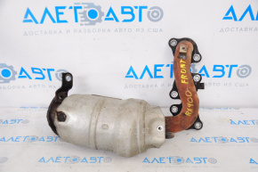 Front exhaust manifold with catalytic converter for Lexus RX400h 2006-2009, rusty