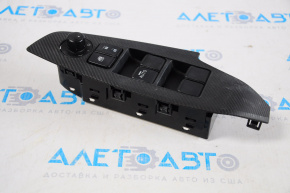 Front left window lift control Mazda 3 14-18 BM black, with overlay