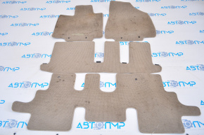 Set of floor mats for Nissan Pathfinder 13-20 rag beige