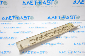 Door sill trim inner front left Nissan Rogue 14-20 beige, rubbed