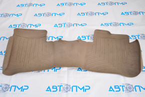 Rear floor mat Nissan Rogue 14-20 rubber, solid, beige