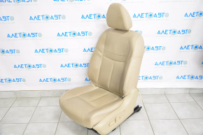 Driver's seat Nissan Rogue 14-16 without airbag, electric, leather beige