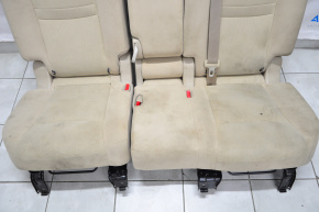 Rear row of seats 2 row Nissan Rogue 14-16 rag beige, dirty