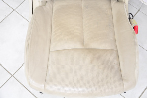 Passenger seat Nissan Rogue 14-16 without airbag, manual, leather beige