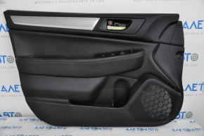 Door trim, front left, Subaru Legacy 15-18, leather, black, gray insert