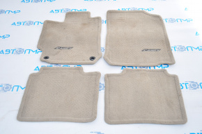 Set of floor mats for Toyota Camry v50 12-14 USA, beige, dry-cleanable
