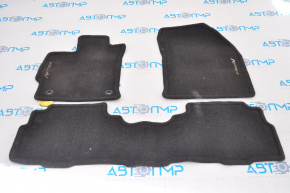 Set of floor mats for Toyota Prius V 12-17, black cloth